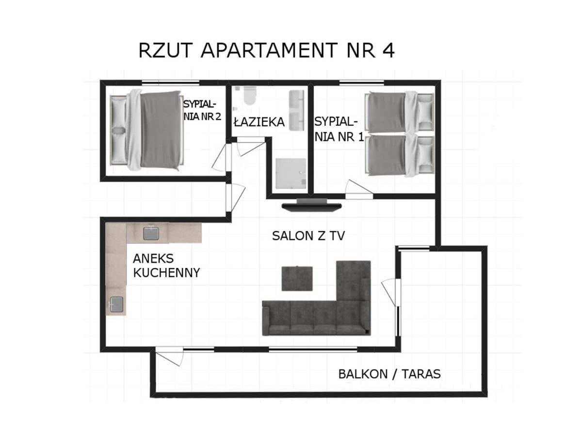Apartament Nr 4 U Miska Z Dwoma Sypialniami Zakopane Exterior foto